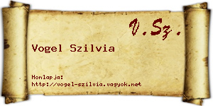 Vogel Szilvia névjegykártya